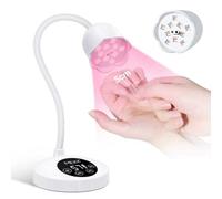 MEKK Gooseneck UV Nail Lamp Cordless Mini UV Light for Gel Nails with Auto Sensor,Professional Flash Cure Lamp 30W Single Nails Light with Three Timers (10s/30s/60s) Salon & Home DIY Use-White