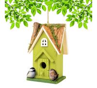 MEKKAPRO Decorative Hanging Bird House for Garden, Hand-Painted