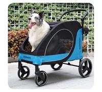 MekkMomo Pet Stroller for Large Dogs, All Terrain 4 Wheels for Jogging Running, Dog Stroller for Large Dogs Up to 88lbs, Foldable Dog Strollers with Adjustable Handle & Breathable Mesh