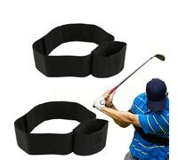 MEKLITRZ Slider Golf Training Aid, Adjustable Golf Swing Correcting Arm Band for Connection & Stability, Premium Nylon Elastic Swing Trainer for Beginners, Men & Women(2pcs)