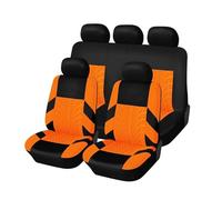 MeKnMoney Car Seat Covers for Chevrolet Cruze Captiva Lacetti Aveo Malibu, Full Set Front Rear Protectors Comfortable Interior Accessories,I/Orange