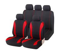 MeKnMoney Car Seat Covers For Citroen C3 c3 Aircross SUV Live/Feel/Feel Pack/C-Series/Shine, Set Car Seat Protectors Front Rear Cushion Car Seat Interior Accessories,A/Red