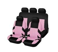 MeKnMoney Car Seat Covers for VW Beetle A4 A5 Convertible 2000-2019, Full Set Front Rear Protectors Comfortable Interior Accessories,E/Pink