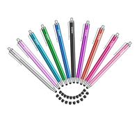 MEKO 10 Pack Stylus Pens for Touch Screens, Stylus with 20Pcs Rubber Tips | Universal Capacitive Tablet Pen Touch Screen Pen for iPad/Pro/Air/Mini/iPhone/Samsung/Motorola with 0.24" Replaceabler Tip