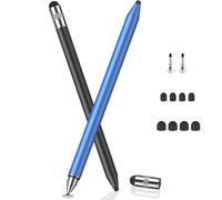 MEKO 3 in 1 Stylus Pens for Touch Screens, High Sensitivity & Precision Capacitive Stylus Pencil for Apple iPad iPhone Tablets Samsung Galaxy All Universal Touchscreen Devices (2 Pack-Black/Blue)