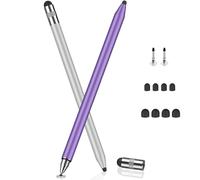 MEKO 3 in 1 Stylus Pens for Touch Screens with Rubber, Disc Tips, 2Pack