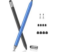 MEKO 3 in 1 Stylus Pens for Touch Screens with Rubber, Disc Tips, 2Pack