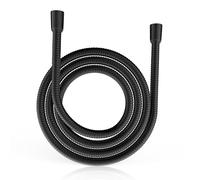 MEKO Shower Hose 1.8m, Stainless Steel Leakproof Shower Hoses，Replacement 9mm (Outer)/6mm(Inner) Large Bore Universal Standard G1/2" High Pressure Resistance, Anti-Explosion and Anti-Kink Hose (Black)