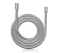 MEKO Shower Hose 1.8m, Stainless Steel Leakproof Shower Hoses，Replacement 9mm (Outer)/6mm(Inner) Large Bore Universal Standard G1/2" High Pressure Resistance, Anti-Explosion & Anti-Kink Hose (Silver)
