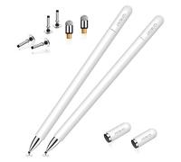 MEKO Stylus Pen for iPad, Capacitive Touchscreen Pencil Magnetic Cap, High Sensitivity & Fine Point Universal for/iPhone/iPad Pro/mini/Air/Android/Microsoft/and All Other Devices (White+White)
