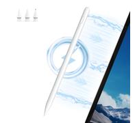 MEKO Stylus Pen for iPad with Magnetic Wireless Charging, 15 Mins Fast Charging iPad Pen, Palm Rejection, Tilt Sensitivity Pencil Compatible with i-Pad Pro 11"/12.9", Air 4/5, Mini 6 (White)