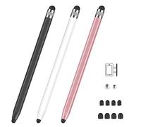 MEKO Stylus Pens for Touch Screens, 2 in 1 Magnetic Rubber Tip, 3Pack