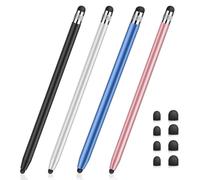 MEKO Universal 2 in 1 Stylus Pens for Touch Screens with Rubber Tip,4Pack