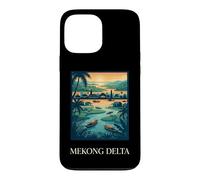 Mekong Delta River Village Tropical Sunset Design Case for iPhone 13 Pro Max