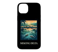 Mekong Delta River Village Tropical Sunset Design Case for iPhone 14 Plus