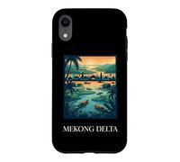 Mekong Delta River Village Tropical Sunset Design Case for iPhone XR