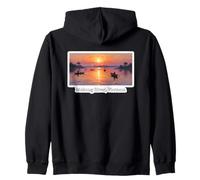 Mekong River Sunset Vietnam Travel Artwork Zip Hoodie