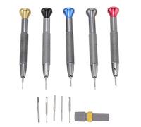 MEKOTRIN 5PCS Watch Screwdrivers Set, Glasses Screwdrivers, Precision Watch Repairing Set, High Carbon Steel Precise Watch Movement Repairing Watchmakers Tools Watch Back Strap Link Removal Kit
