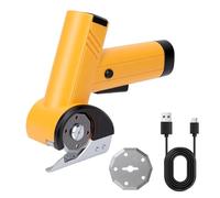 MEKOTRIN Cordless Electric Scissors, Rechargeable Cardboard Cutter with Replace Cutting Blades, Box Cutter Tool with Safety Lock, Battery Indicator & LED Light, for Cutting Fabric Leather Cloth Carpet