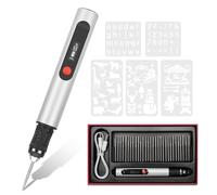 MEKOTRIN Electric Engraving Pen Kit - Mini Engraving Tool Rechargeable Engraver Machine with Templates, Professional Portable DIY Cordless Rotary Tool for Wood Glass Metal Stone Plastic Jewelry