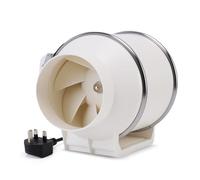 MEKOTRIN Inline Extractor Fan 4 Inch/100 mm In-Line Duct Fan, 50W 280 CFM Industrial Ventilation Blower Fan Efficient Quiet Copper Motor for Ducting Vents Bathroom Kitchen Garage Grow Tent Hydroponics