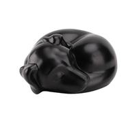 MEKOTRIN Pet Urns Sleeping Resin Cremation Dog Urn (Black) | Handmade Dog Memorial Keepsake Funeral Urn