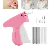 MEKOTRIN Stitch Gun Stitchy Quick Clothing Fixer - Micro Stitch Gun for Clothes, Mini Tagging Gun with 2000PCS Fasteners & 5PCS Stainless Steel Needles, Handheld Stitching Machine(Pink)