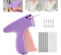 MEKOTRIN Stitch Gun Stitchy Quick Clothing Fixer - Micro Stitch Gun for Clothes, Mini Tagging Gun with 2000PCS Fasteners & 5PCS Stainless Steel Needles, Handheld Stitching Machine(Purple)