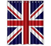 MEKPAM Shower Curtain Union Jack/Uk Flag Background Waterproof Bath Curtain 180X180cm/71X71 Inch