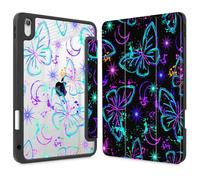 Mektron Case for 2025 iPad 11 inch (A16 Chip) 11th Gen Fit iPad 10th Gen10.9 inch 2022, Buit in Pencil Holder with Shockproof Cover Clear Shell + Trifold Stand + Auto Wake/Sleep, Fantasy Butterfly