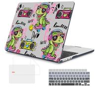 Mektron for 2025 MacBook Air 15 inch M4 Case A3241/ 2024 M3 A3114/ 2023 A2941 M2 Hard Printed Case with 15.3 Liquid Retina Display Touch ID, Plastic Hard Cover & Keyboard Skin- Cool Dinosaur