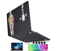 Mektron for MacBook Pro 16 Case A2141 2020 2019 Release, Matte Black Colorful Giraffe Smooth Hard Shell Cover 16 inch Laptop Case w/Keyboard Skin & Screen Protector & Dust Plug