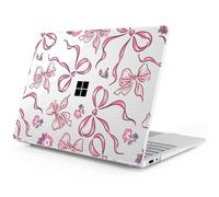 Mektron Printed Case for 2025 Microsoft Surface Laptop Windows 11 Copilot+ PC Surface Laptop 13 inch Touchscreen Display Cover Fits Model 2095, Flowers-Bows-Pink