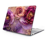 Mektron Printed Case for 2025 Microsoft Surface Laptop Windows 11 Copilot+ PC Surface Laptop 13 inch Touchscreen Display Cover Fits Model 2095, Marble Flowers