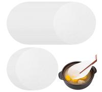 mekueeex 200 Sheets Oil Absorbing Paper for Kitchen, Round Soup Fried Film Food Blotting Paper Oil Scum Filter Greasy Edible Oil-Absorbing Film for Quickly Absorb and Removes Fats