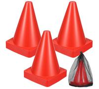 mekueeex 30 Pack 7 Inch Plastic Traffic Cones Sports Training Agility Marker Mini Cones for Soccer, Skating, Football, Basketball, Indoor and Outdoor Games Sports Practice Equipment