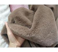MekUk Artificial fur fabric Faux Fur Fabric 160x50cm Cute Short Pile Faux Fur Fabric for Coat Collar, Costume, Decoration(Braun)