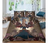 MekUk Azur Lane 3D Printed Comforter Cover Ying Swei Set - Microfiber Bedding with Hidden Zipper And Pillowcases - Soft, Breathable, And Easy to Clean - Multiple Sizes King（220x240cm）