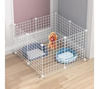MekUk Cat Houses Cat Cage - Cat Cage, Playpen Indoor Cat Kennels Cat Enclosure Dog Crates Ferret Cage Dog Crates Easy to Clean(White,75x75x47cm)