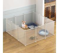 MekUk Cat Houses Cat Cages Indoor Cat Cage Playpen Cat Enclosure for Indoor/Outdoor Use - for Small Animal, Puppies, Kitties, Bunny(111x111x47cm)