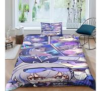 MekUk Honkai: Star Rail 3D Print Duvet Cover Set with Pillowcases 3 Pieces Set Microfiber Silky Smooth Comforter Kafka Cover Bedding Set Hidden Zipper Closure King Size Quilt Cover Single(135x200cm)