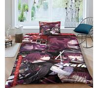 MekUk Honkai: Star Rail Vibrant Duvet Cover Set King Size 3D Printed Bedding Set Print Comforter Cover with Pillowcases Microfiber Kafka Quilt Cover Zipper for Boys Girls 3 Pcs Single（135x200cm）