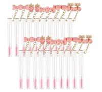 Mekupeu 20 pcs Tube Lash Brush Set Disposable Diamond Mascara Brushes with Keychain Charms Pendant Tube Spoolies for Eyelash Extensions Mascara Wands Makeup Tools (Mix 5 style)