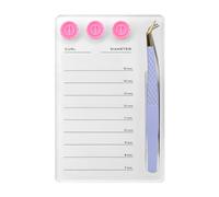Mekupeu Acrylic Eyelash Extension Pallet Kits, Grafting False Eyelash Organizer Extension Pad Lash Tray,Magnetic Tweezer Holder - Durable Eyelash Extension Storage Organizer (White Sets)
