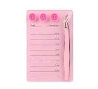 Mekupeu Acrylic Eyelash Extension Pallet Kits, Grafting False Eyelash Organizer Extension Pad Lash Tray,Magnetic Tweezer Holder - Durable Eyelash Extension Storage Organizer (Pink sets)