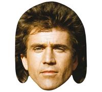 Mel Gibson (Long Hair) Celebrity Mask, Flat Card Face, Fancy Dress Mask