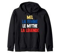 Mel La Femme Le Mythe Legend Cadeau pour Mel Zip Hoodie