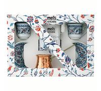 Mel’s Kitchen Turkish Coffee Gift Set - 85g Turkish Coffee, Copper Cezve Pot, 2 Porcelain Cups & Saucers - Authentic Taste of Anatolia