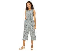 Mela London Mela Green Daisy Floral Print Culotte Jumpsuit 16 Green
