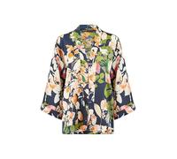 Mela London Mela Navy Blossom Print Satin Kimono 10 Navy